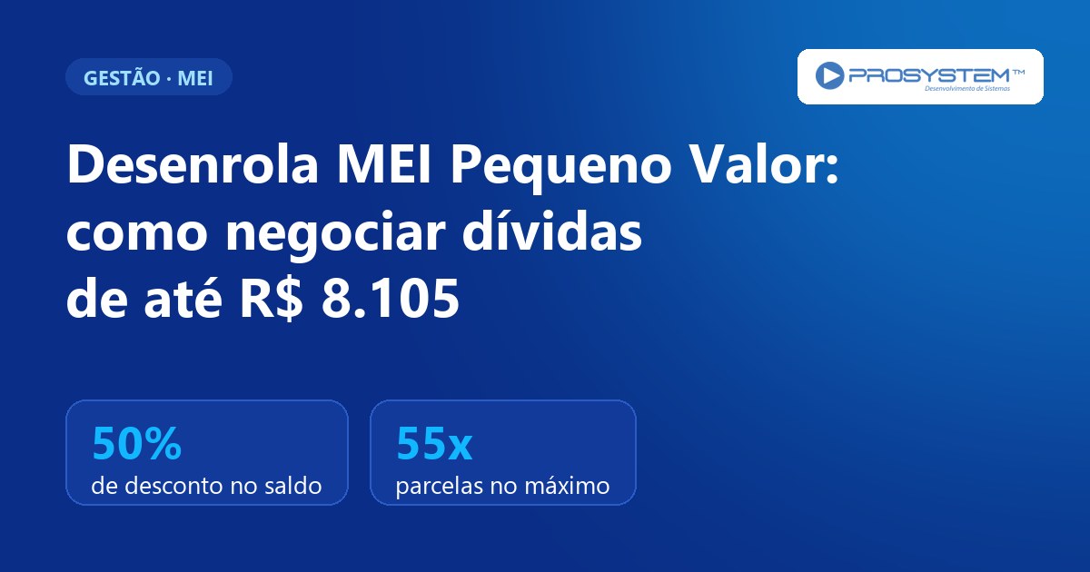 Desenrola MEI Pequeno Valor: como negociar dívidas de até R$ 8.105