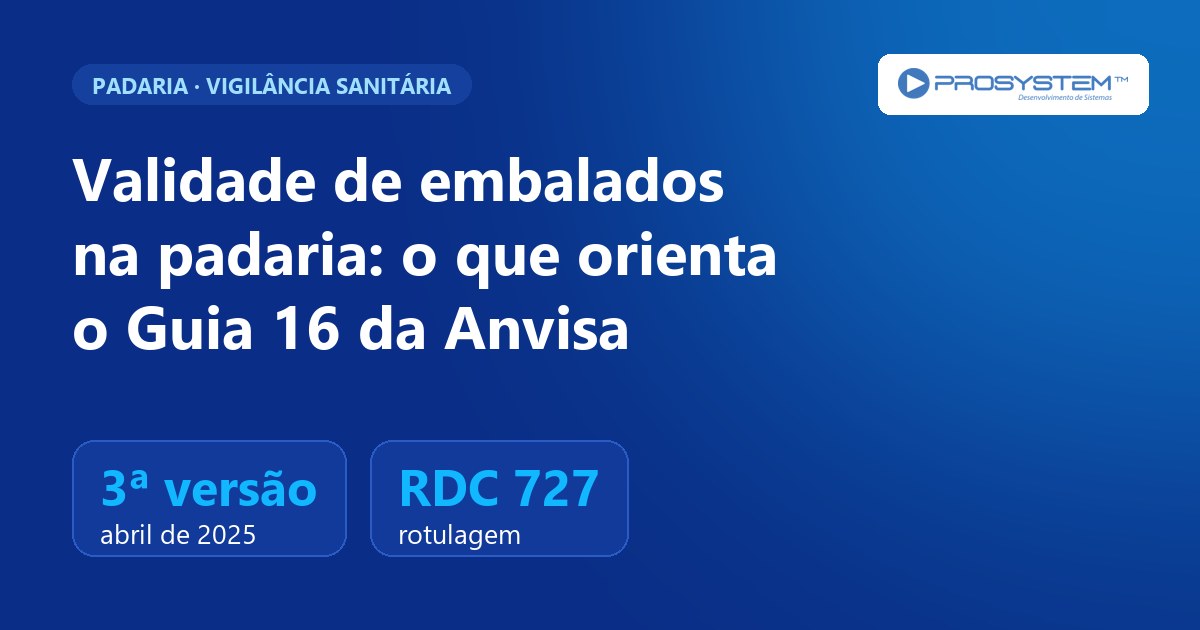 Prazo de validade de produtos embalados na padaria: o que orienta o Guia 16 da Anvisa